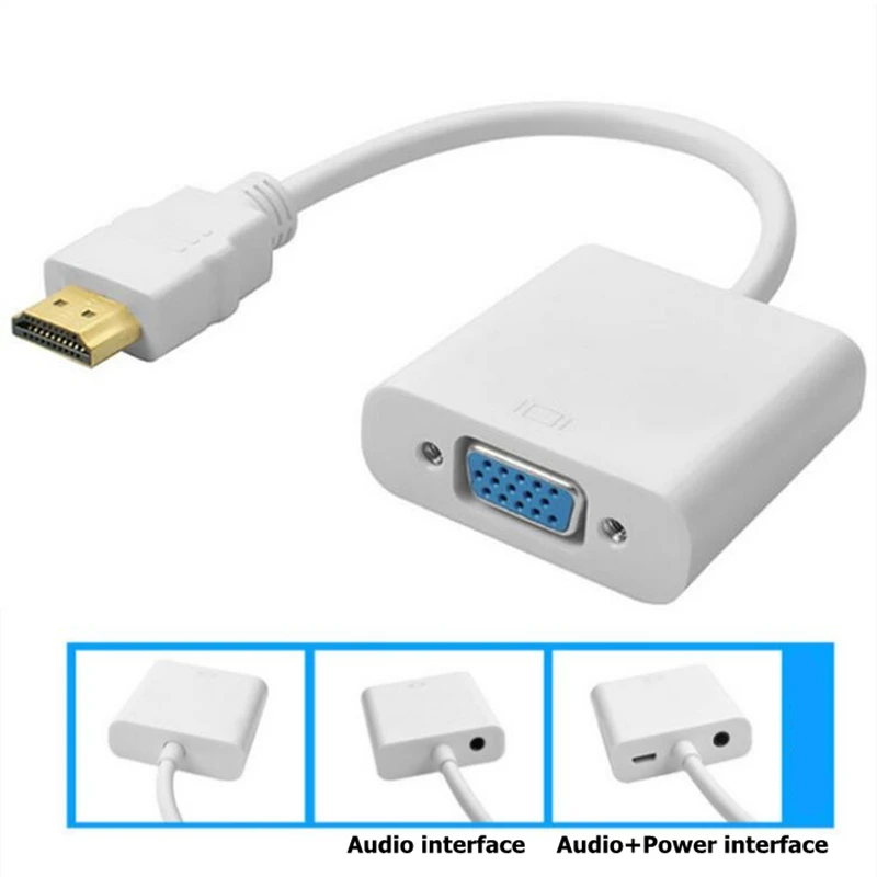 Trumsoon 5pcs/lot Gold Plated High-Speed Active HDMI to VGA Converter Adapter Male to Female Cable for PC Laptop DVD HDTV PS4 Trumsoon 5pcs/lot Gold Plated High-Speed Active HDMI to VGA Converter Adapter Male to Female Cable for PC Laptop DVD HDTV PS4