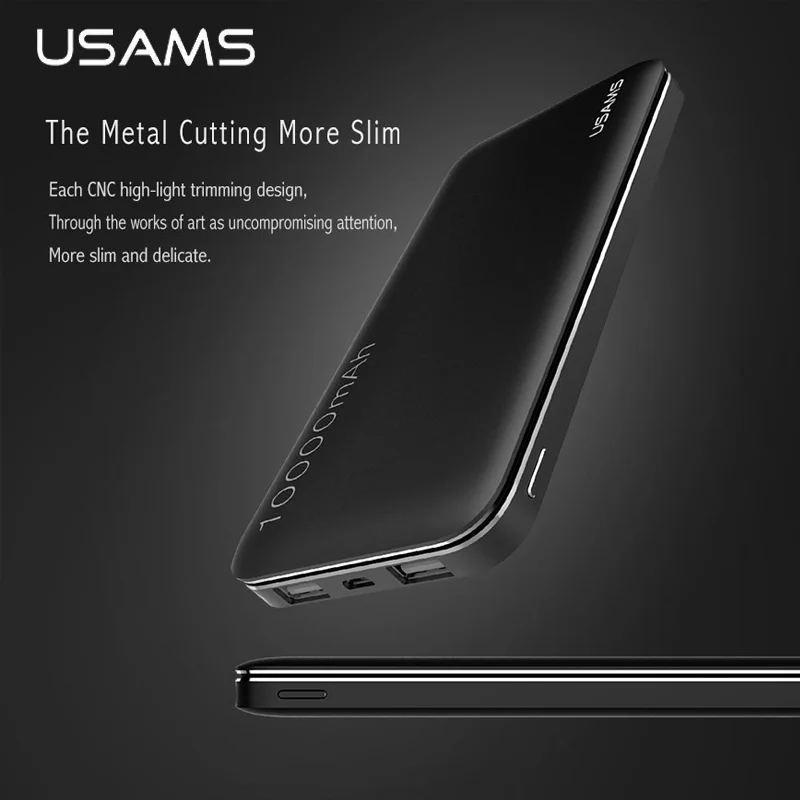 bilder für USAMS Power 10000 mAh Dual USB Eingang und Ausgang Energienbank Aufladeeinheits-externer Batterie für iPhone Samsung xia bilder für USAMS Power 10000 mAh Dual USB Eingang und Ausgang Energienbank Aufladeeinheits-externer Batterie für iPhone Samsung xia