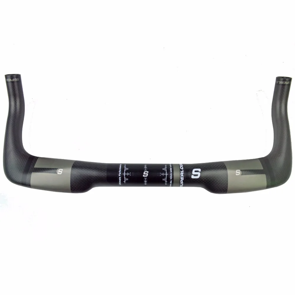

GT Carbon Handlebar Bicycle Bike TT Rest Bars 400 420 440 mm Grey Color Perfect surface Bicycle Handlebars TT Bar Top Quality