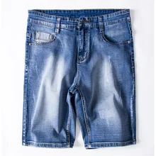 Синие повседневные шорты для мужчин Новые ностальгия потертые эластичные манжеты джинсовые шорты мужские ковбойские шорты большие размеры S-4XL 5XL 6XL