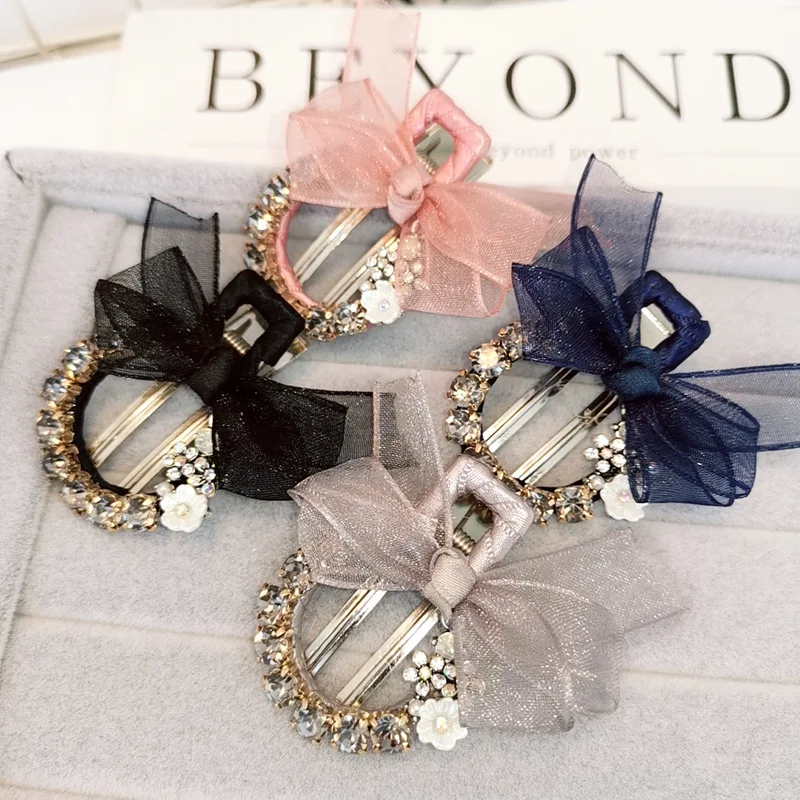 

1PC Bow Rhineston Hairpins Headwear Adult HairgripsHair Accessories Women Hair Clips for Girls Hair Barrettes