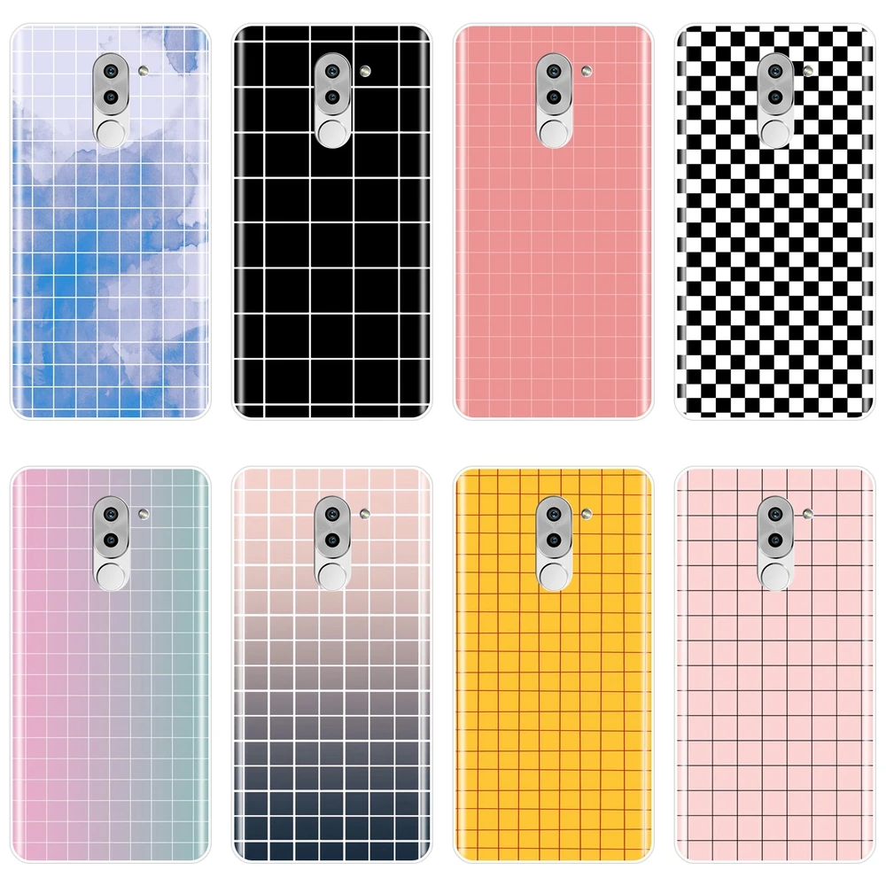 

TPU Yellow Gird Pink Black Phone Case For Huawei Honor 4C 5C 6C 6A Pro Silicone Soft Back Cover For Huawei Honor 4X 5A 5X 6 6X