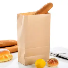 100 шт крафт-бумаги маленькие подарочные пакеты сэндвич-пакеты для хлеба 32 см x 18 см x 11 см(12