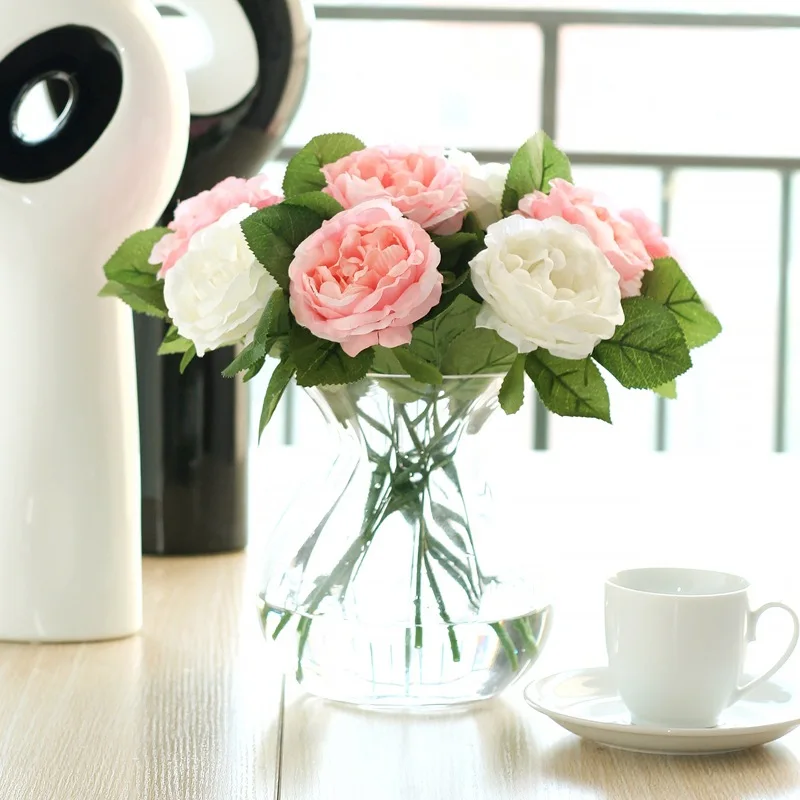 Vivid 1pc Silk Flower Rose Artificial Flowers High Quality Fake Leaf Cheap Floral For Party Home Wedding Decoration 5 Colors Vivid 1pc Silk Flower Rose Artificial Flowers High Quality Fake Leaf Cheap Floral For Party Home Wedding Decoration 5 Colors