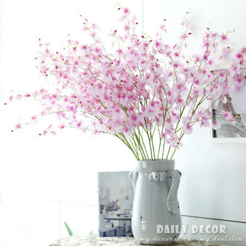 Real touch 88cm ratex winter jasmine fake 5 fork silicone flowers