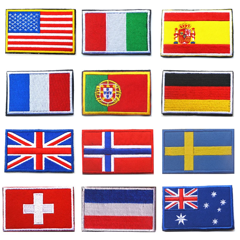 FLAG PATCH PATCHES MALI IRON ON COUNTRY EMBROIDERED WORLD