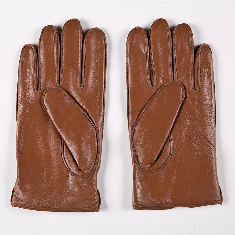 Мужские зимние перчатки Gours черные из натуральной козьей кожи GSM009 2019|genuine leather