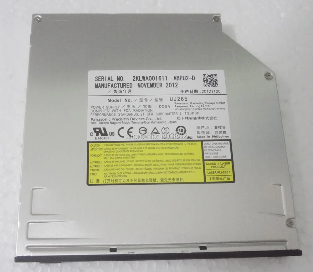 SATA Slim Slot Load Blu ray Burner Drive Matshita UJ265 Replace UJ 235A