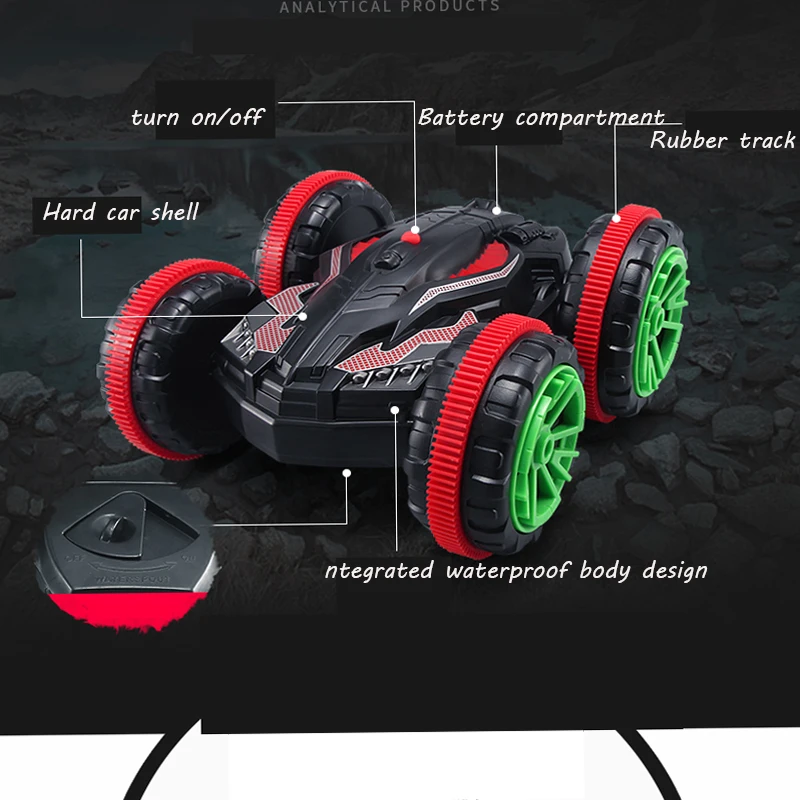 RC автомобиль багги 2 4G 4WD мощный экстремальный трюк амфибий Дистанционное