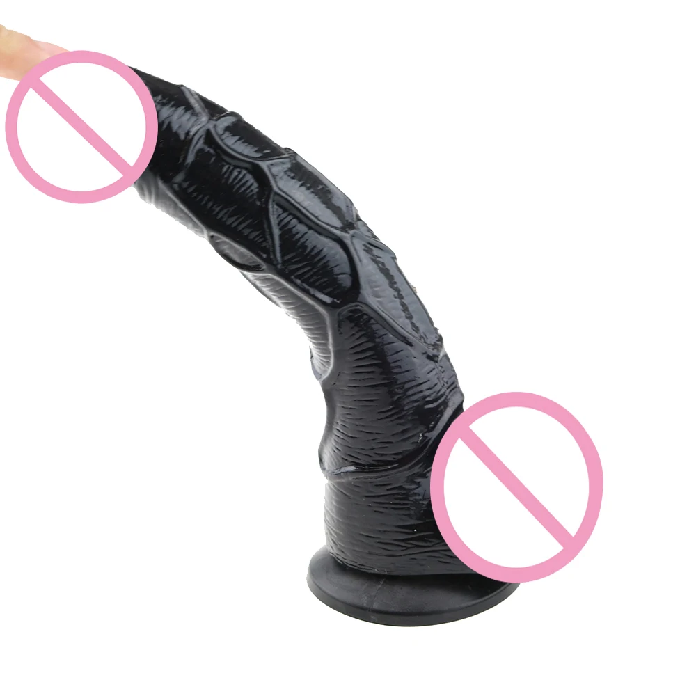  Three Color Realistic Big Dildo Flexible Huge Penis textured shaft rubber artificial penis strong suction cup For women 