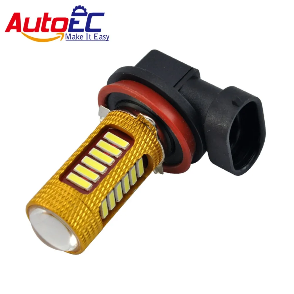 

AutoEC 100pcs H11 7020 27smd led fog light 9005 9006 Car Styling Head Fog DRL daytime running Light Bulb lamp DC12v #LI18