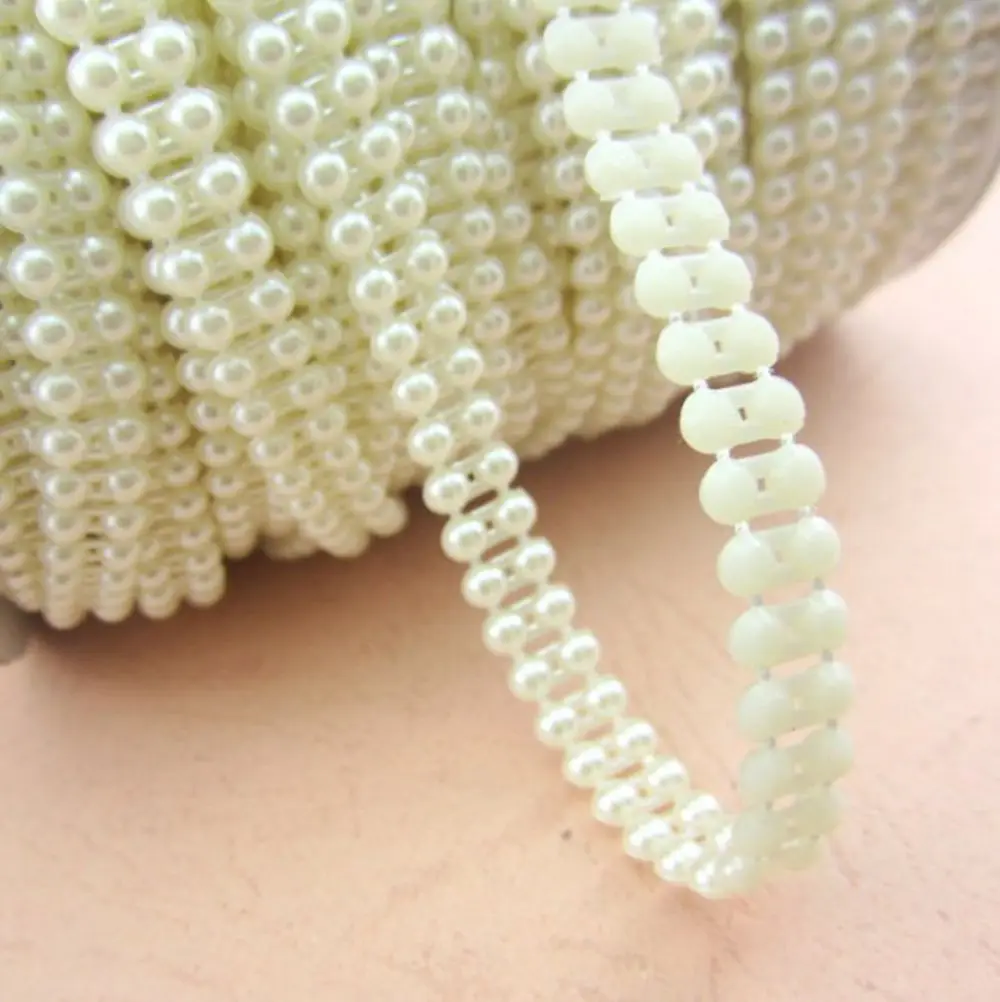 Free-Shipping-2Meters-9mm-Double-4mm-pearls-Craft-ABS-Half-Round-Flatback-Imitation-Pearl-Beads-Chain (1)
