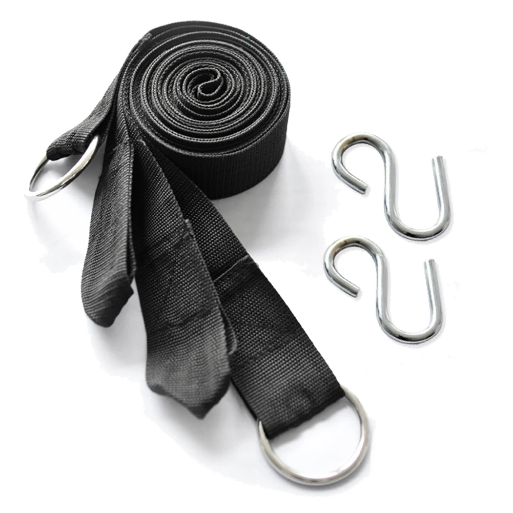 

Good Quality Durable Camping Strong Strap Belt Hammock Tree Straps Hanging Straps Rope with 2 Hooks