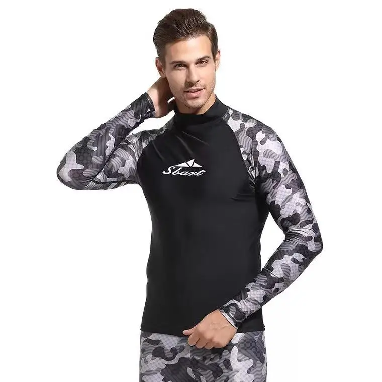 كامو طفح الحرس الرجال طويل كم Rashguard السباحة قميص 2018 جديد تصفح ليكرا طفح الحرس ملابس للرجال الغوص بذلة أعلى UPF50 + كامو طفح الحرس الرجال طويل كم Rashguard السباحة قميص 2018 جديد تصفح ليكرا طفح الحرس ملابس للرجال الغوص بذلة أعلى UPF50 +