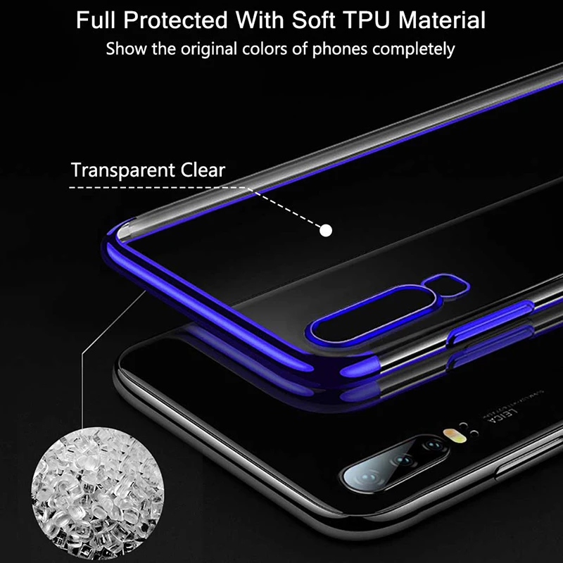 Hacrin Case for Huawei P30 Pro Case Soft Silicone Cover Transparent Plating Bumper Shockproof Bumper Case for Huawei P30 lite