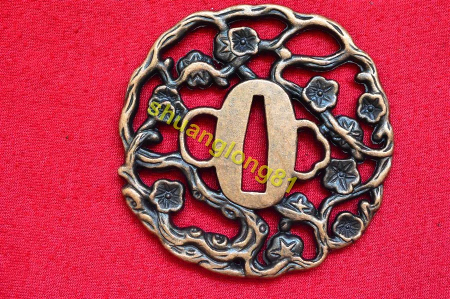 Высокое качество сплава японский Guard Tsuba для самурай катана меч Ножи гвардии Wakizashi w цветок
