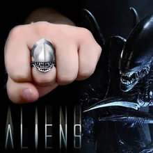 BEIER-anillo de acero inoxidable con diseño de Alien battle Predator para hombre, sortija de Animal de tiburón, regalo para fiesta, recuerdos de invitados, BR8-565, 2018