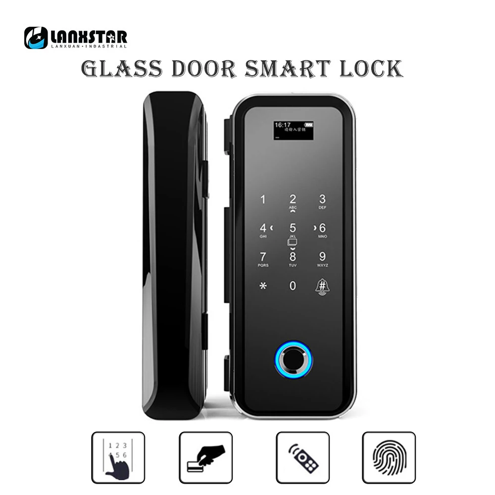 

Wood Doors Glass Door Smart Lock RFID IC Card Password Remote Semiconductor Fingerprint Automatic Locked Wake Intelligent Locks