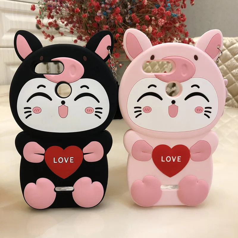 Для Xiaomi Redmi 6 6A 3d-силикон Love Cat мультяшный мягкий чехол для сотового телефона Xiaomi Redmi 6A 6 A 5,45 дюймов