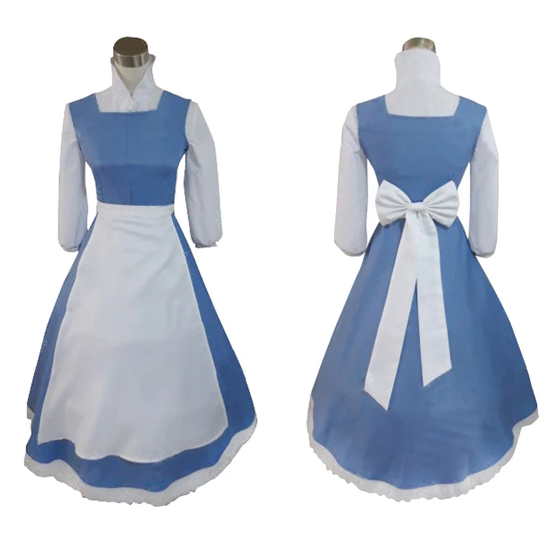 Beauty and the Beast Belle Maid Dress Dress Costume Adult Women's ...