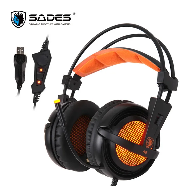 Чирок A6 7 1 стерео наушники 2 м кабель USB игровая гарнитура с микрофоном голосового