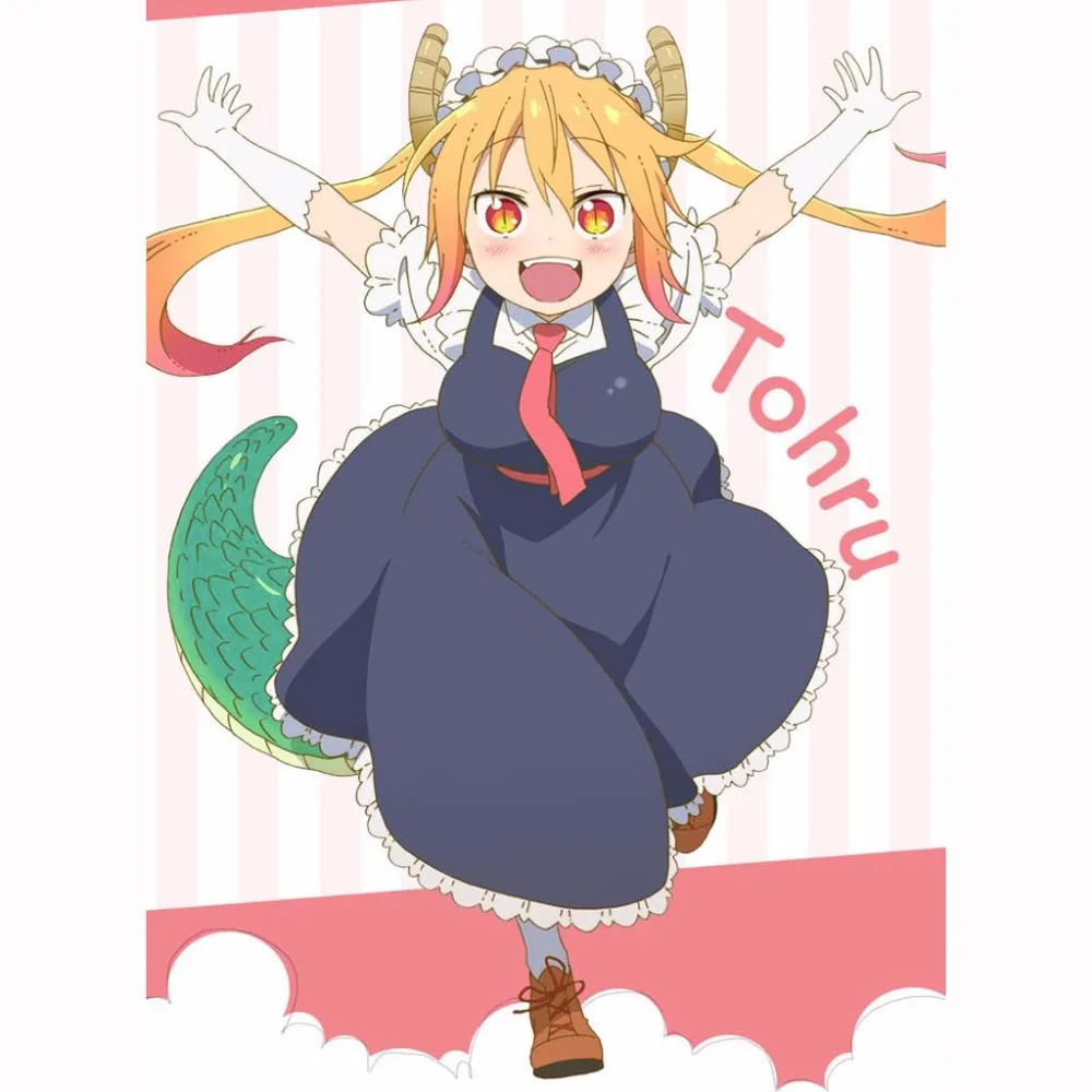 2949 17 De Réductionanime Kobayashi Dragon Maid Cosplay Costume Costume Tohru Robe Tenue Belle Fête Kawaii Fantaisie Pour Adulte Femmes Fille
