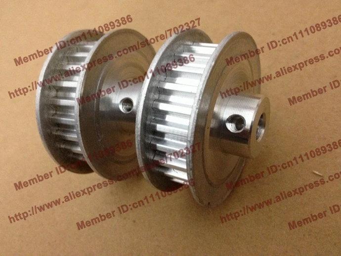

Aluminum 40 Tooth T5 Timing Pulley 40-T5-21 BF Bore 18mm with Two flanges fit for 10mm belt width