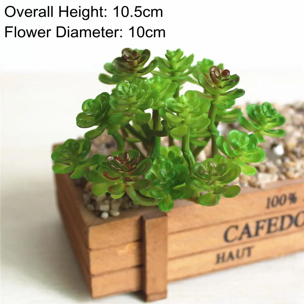 39Styles Green Artificial Succulents Plants for Home Garden Decoration Wedding Plants Wall Flower Arrangement Bonsai Fake Plants - Цвет: 24Tou XianRenKe