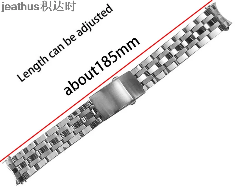 Jeathus ремешок для часов браслет из нержавеющей стали Замена для tissot 1853 PRC200 T461 T014 T17 твердый стальной ремешок 19 20 мм ремешок для часов