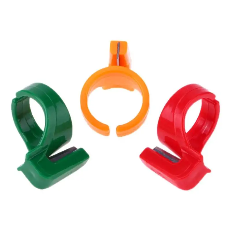3 шт. пластиковый нож для пальцев 1,7 см кольцевой наперсток для шитья ниток Швейные аксессуары ручной работы инструмент для рукоделия - Цвет: Многоцветный