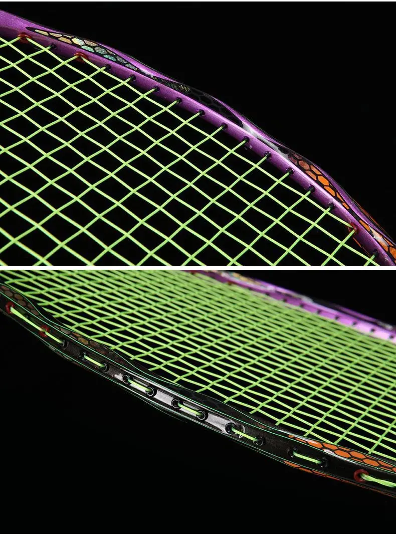 Профессиональная ракетка для бадминтона из углеродного волокна 5U, натянутая сумка, Спортивная ракетка, очень легкие ракетки, Z speed Padel