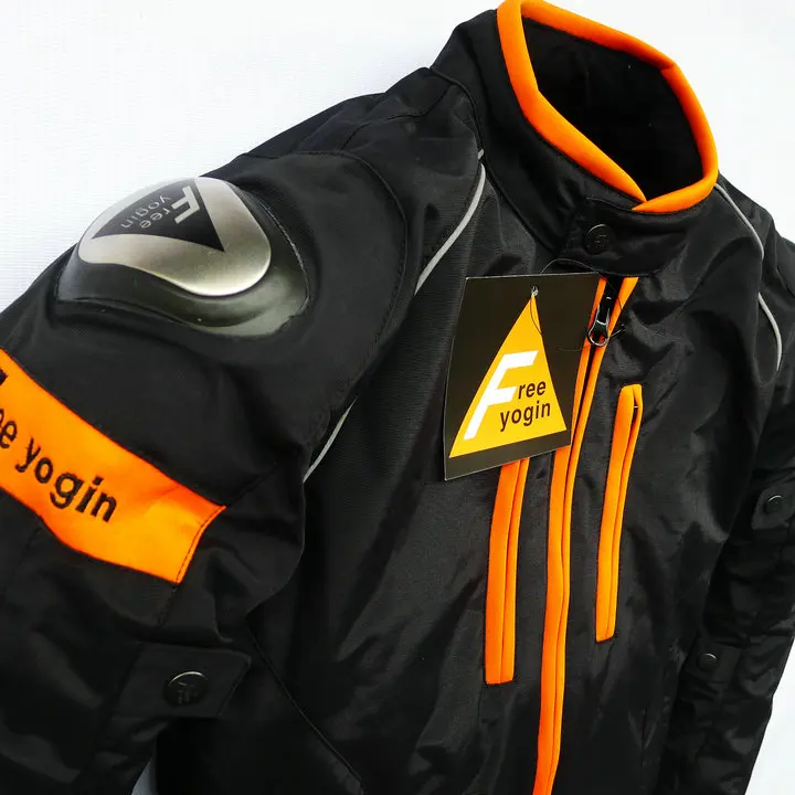 Хороший верхний сплав титановый гоночный мотоциклетная куртка ветрозащитные костюмы хит четыре сезона можно носить 2 в 1 и 5 шт. Броня NJ-F601 оранжевый 18