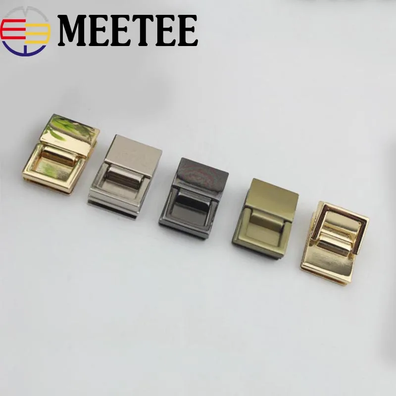 

4Pcs Square Metal Buckle Fashion Bag Side Clip Buckles Screw Handbag Handles Connector Bag Chain Hooks Hanger DIY Accessories