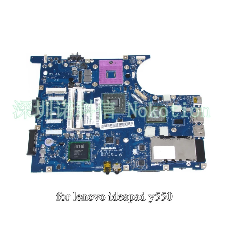 NOKOTION KIWB1 B2 LA-4602P для lenovo ideapad Y550 материнская плата ноутбука GM45 DDR3 GeForce GT240M |