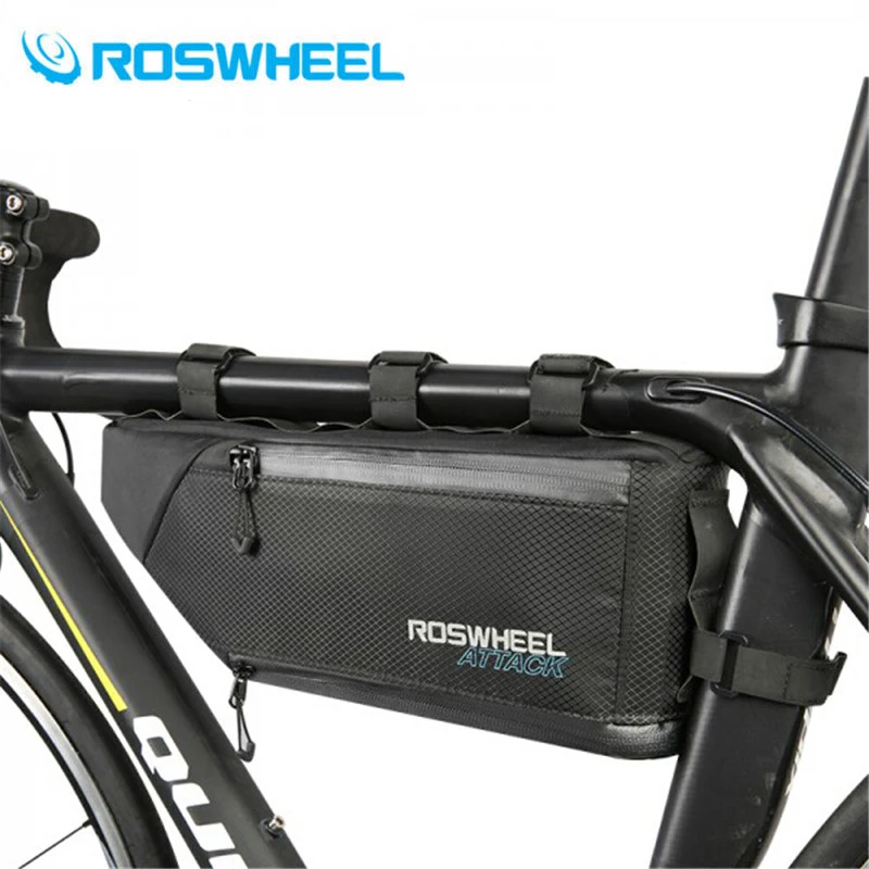 

ROSWHEEL ATTACK 2017 100% Waterproof Bicycle Bag Bike Accessories Storage Front Frame Tube Triangle Bag Cycling Firmly install