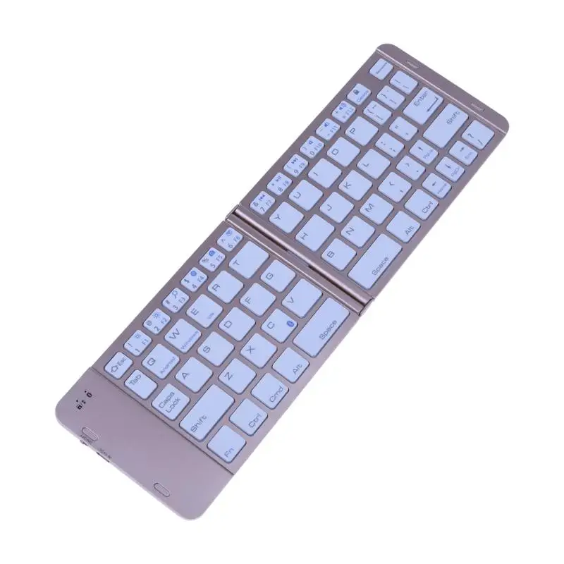 

Universal Folding Bluetooth Keyboard Aluminum Alloy case Ultra Thin Wireless Klavye Teclado Sem Fio for Smart Phone Tablet PC