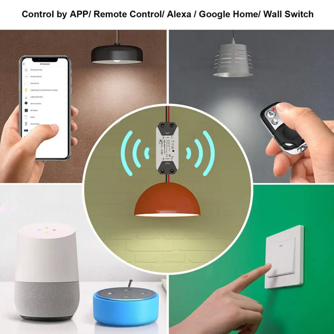 Совместим с Google nest и Amazon Alexa Tuya Smart Беспроводной смарт wifi базовый DIY умный переключатель wifi выключатель wifi