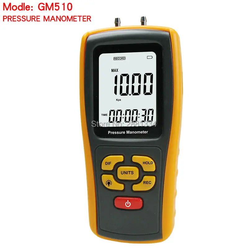 

Portable Digital LCD display Pressure manometer GM510 50KPa Pressure differential manometer pressure gauge
