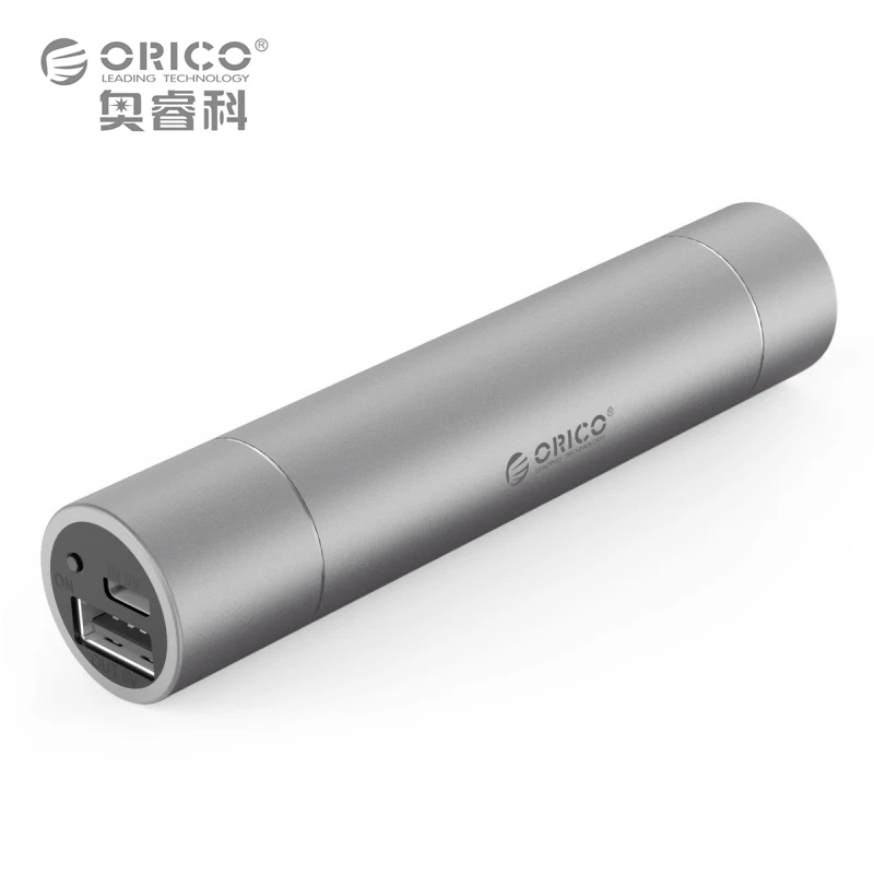 bilder für ORICO 2600 mAh Premium Aluminium Ultra Slim Lippenstift-Sized Bewegliche Aufladeeinheitsenergienbank Backup Battery Pack mit Taschenlampe bilder für ORICO 2600 mAh Premium Aluminium Ultra Slim Lippenstift-Sized Bewegliche Aufladeeinheitsenergienbank Backup Battery Pack mit Taschenlampe