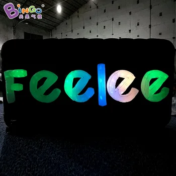 

FACTORY OUTLET RECOMMENDED 4x0.5x2m inflatable LED lighting alphabet on the wall for decoration advertising inflatable toy