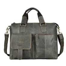 Мужской качественный кожаный портфель в винтажном стиле для путешествий, деловой портфель 15,", Чехол для ноутбука, сумка-мессенджер, портфель, сумка B260g