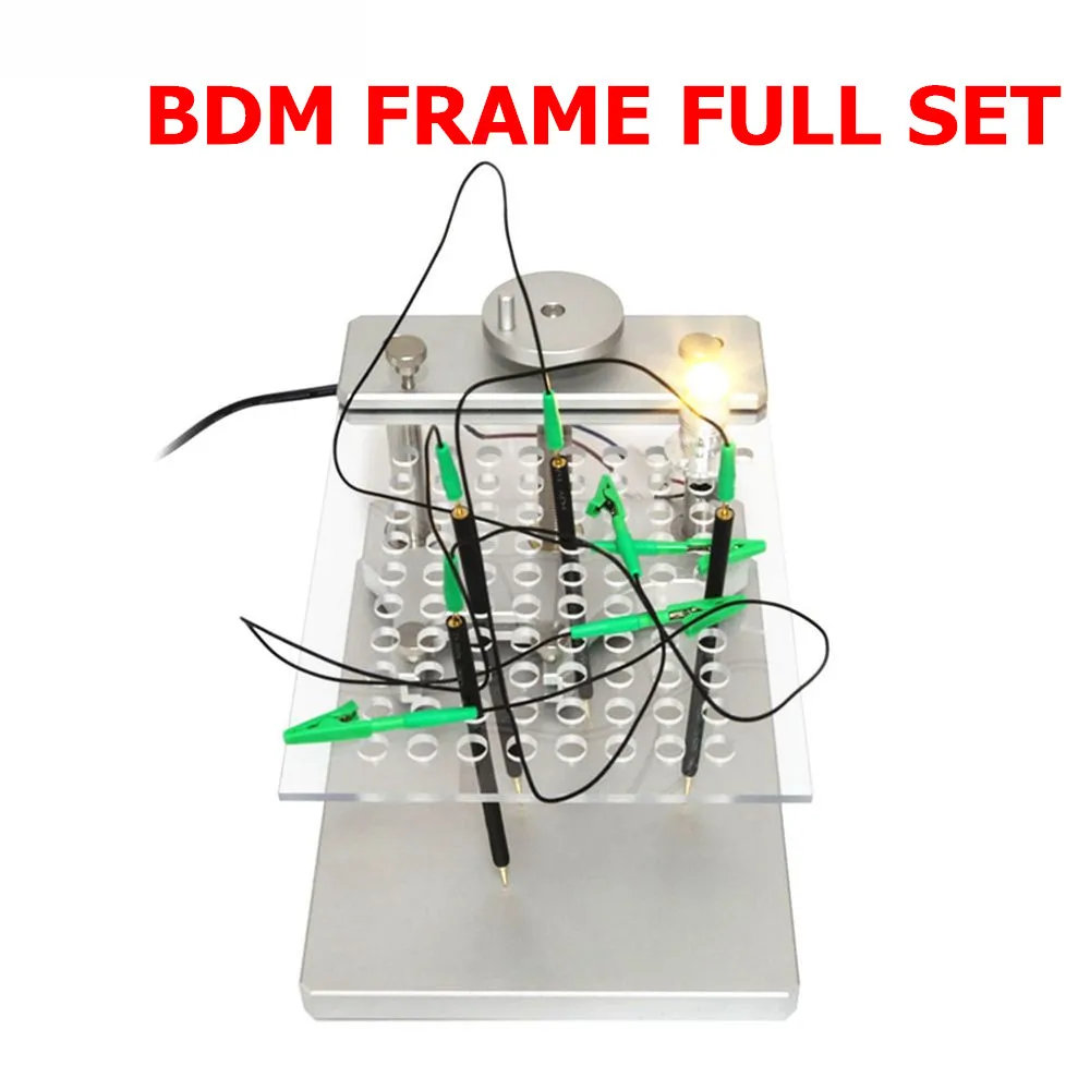 Металлический светодиодный программатор BDM с 22 шт. BDM Адаптеры для KTAG KESS KTM BDM зонд адаптеры полный комплект светодиодный Матрица для режима отладки для центрального блока системы электропитания рампы адаптер сталь - Цвет: BDM FRAME