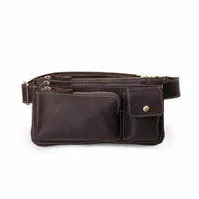 Мужская маленькая поясная Сумка Tiding из натуральной воловьей кожи, сумка для мобильного телефона, Британский Ретро стиль, сумка через плечо, однотонная, 31623