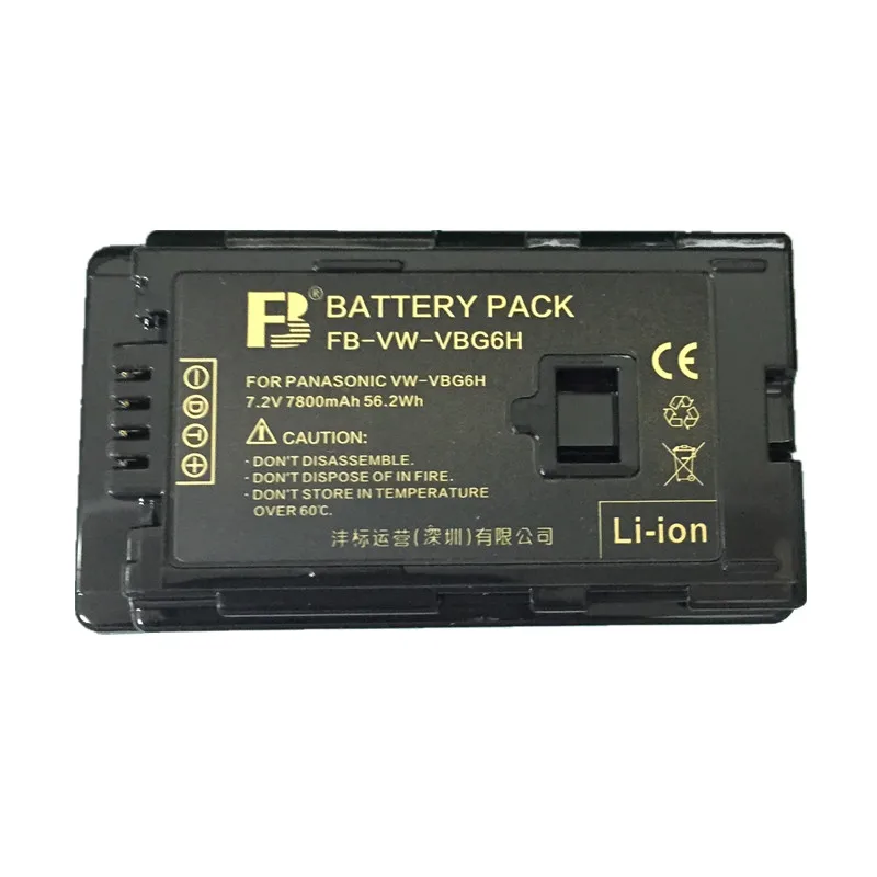 

VW-VBG6H VW-VBG6 Digital camera Battery VBG6H lithium batteries VW VBG6 For Panasonic HDC-DX1 AG-HMC150 HDC-HS20 HPX250 VDR-D50