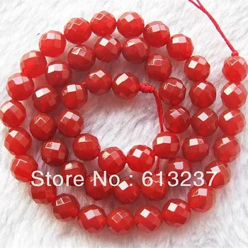 

Natural Stone carnelian Red Onyx agat 4mm 6mm 8mm 10mm 12mm Faceted Round Loose Beads Women Jewelry Findings 15inch MY5026