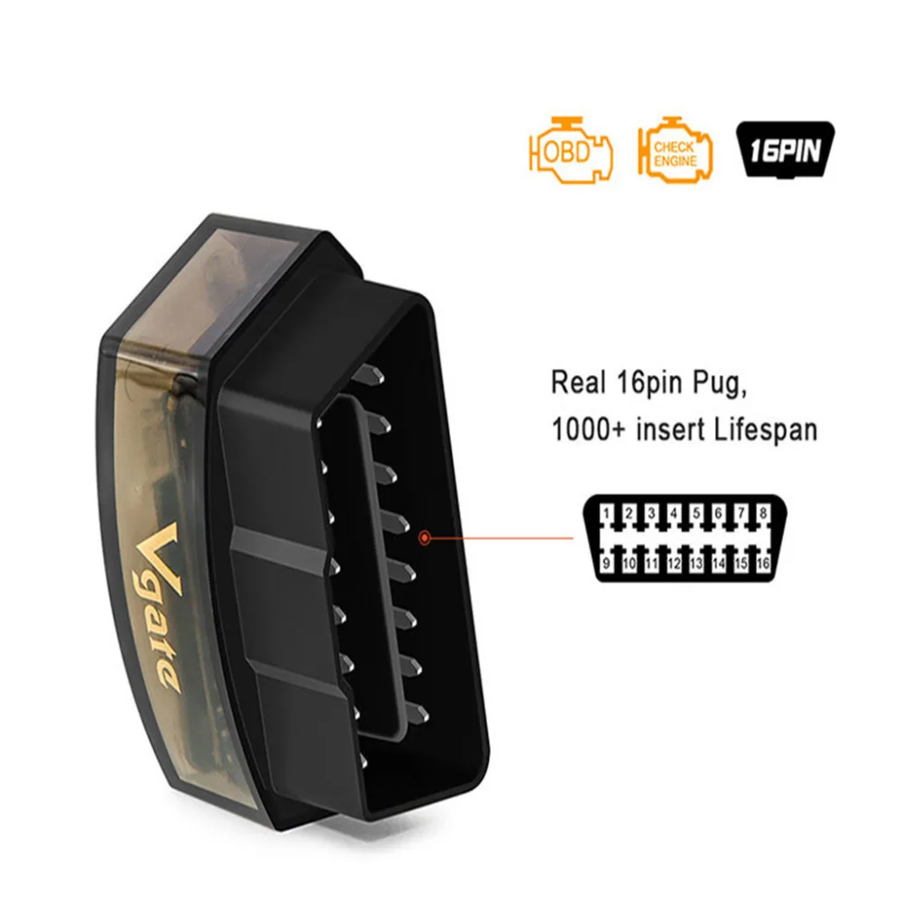 Автомобильный сканер диагностического кода Vgate ICar Pro Bluetooth 3,0 OBD2 OBDII xв1