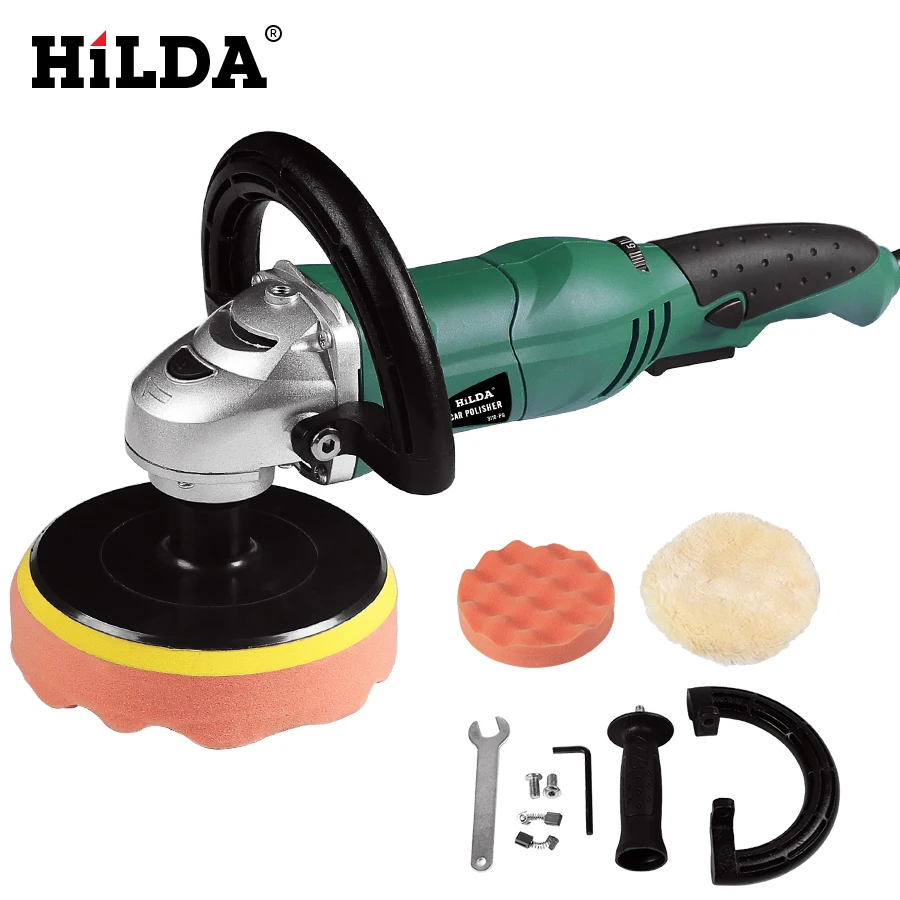 HILDA Car Polisher 1200W Variable Speed 3500rpm 150mm Car Paint Care Tool Polishing Machine Sander M14 Electric Floor Polisher