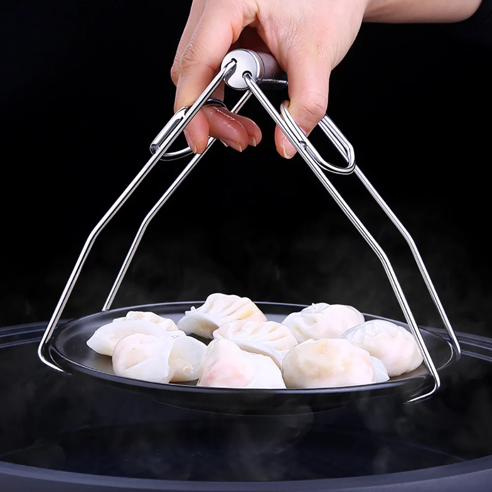

Kitchen Gadgets 304 Stainless Steel New Anti-hot Clip Holder Tray Bowl Clip Multifunction Bowl Dish Plate Pot Clip Kitchen Tools