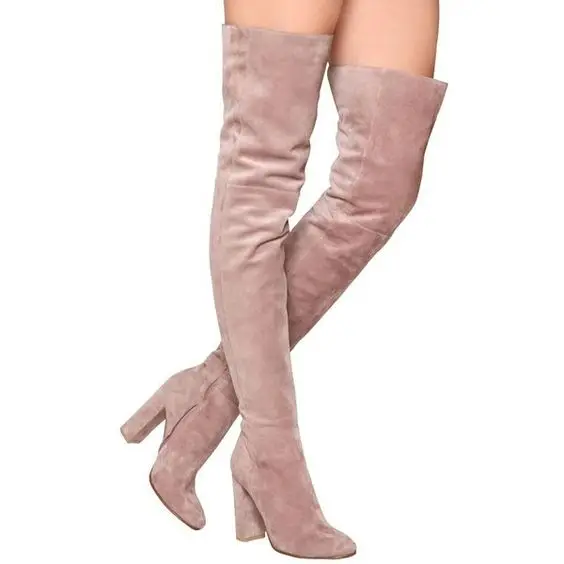 dusky pink boots