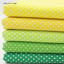 5 шт./партия, разноцветный горошек, хлопковая ткань для шитья, Лоскутная хлопковая ткань дом Текстиль